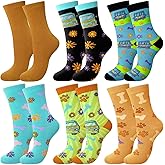 Shyyween 6 Pair Mysterious Dog Crew Socks Adult Cartoon Car Soft Fuzzy Funny Socks Valentine's Day Stuff Gifts for Men Women