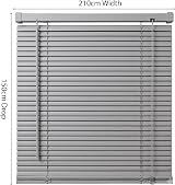 Funky Gadgets PVC Venetian Blind 210x150 cm Grey Silver Easy Fit view 4