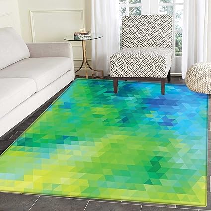 Amazon Com Green And Blue Dining Room Home Bedroom Carpet