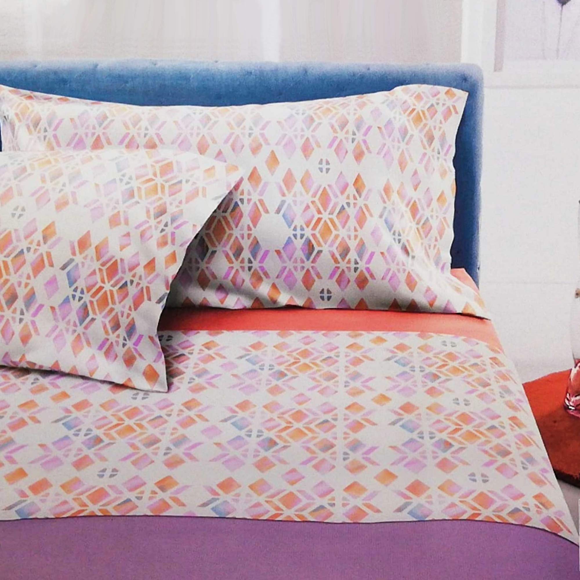 Bassetti Dream Double Bed Set, 100% Cotton, Top + Bottom + 2 Pillowcases