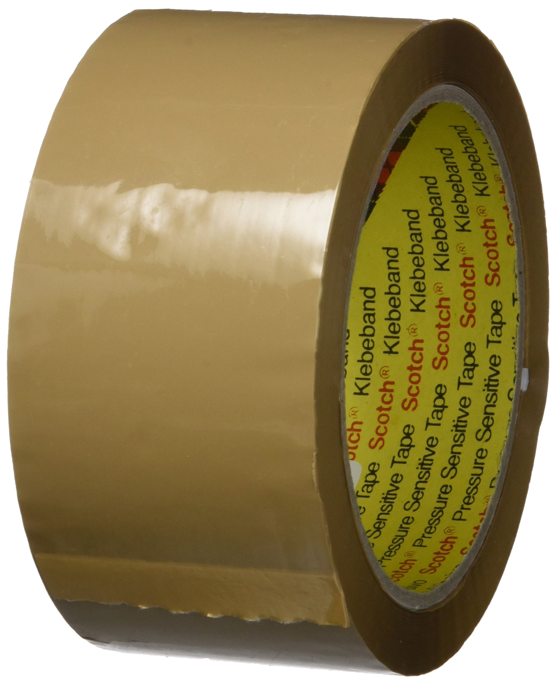 3M 371 Box Sealing Tape, 50 mm x 66 m, 0.048 mm, Brown, 6 Piece