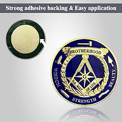 ASmileIndeep Masonic Car Emblem Round & Compass