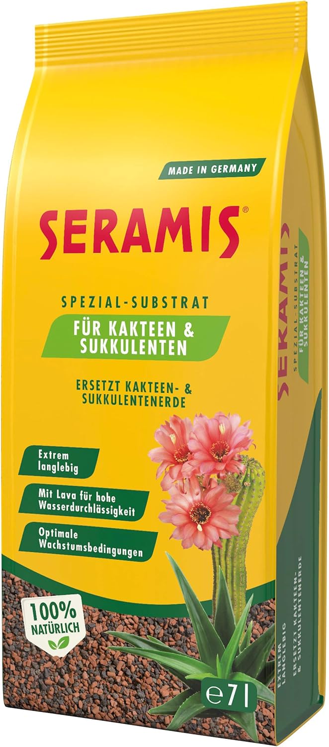 Seramis Ton-Granulat als Pflanzenerden-Ersatz für Kakteen und Sukkulenten, Spezial-Substrat, 7 Liter