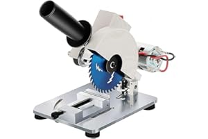 NAWESRVA 4" Mini Chop Saw, 9000 RPM – Adjustable 0-45° Angle & Height Miter Saw, Versatile Micro Cutter for Crafts – Precision Cutter for Small Items – Ideal for Soft Metal, Wood, Aluminum – 110V – 2 Blades