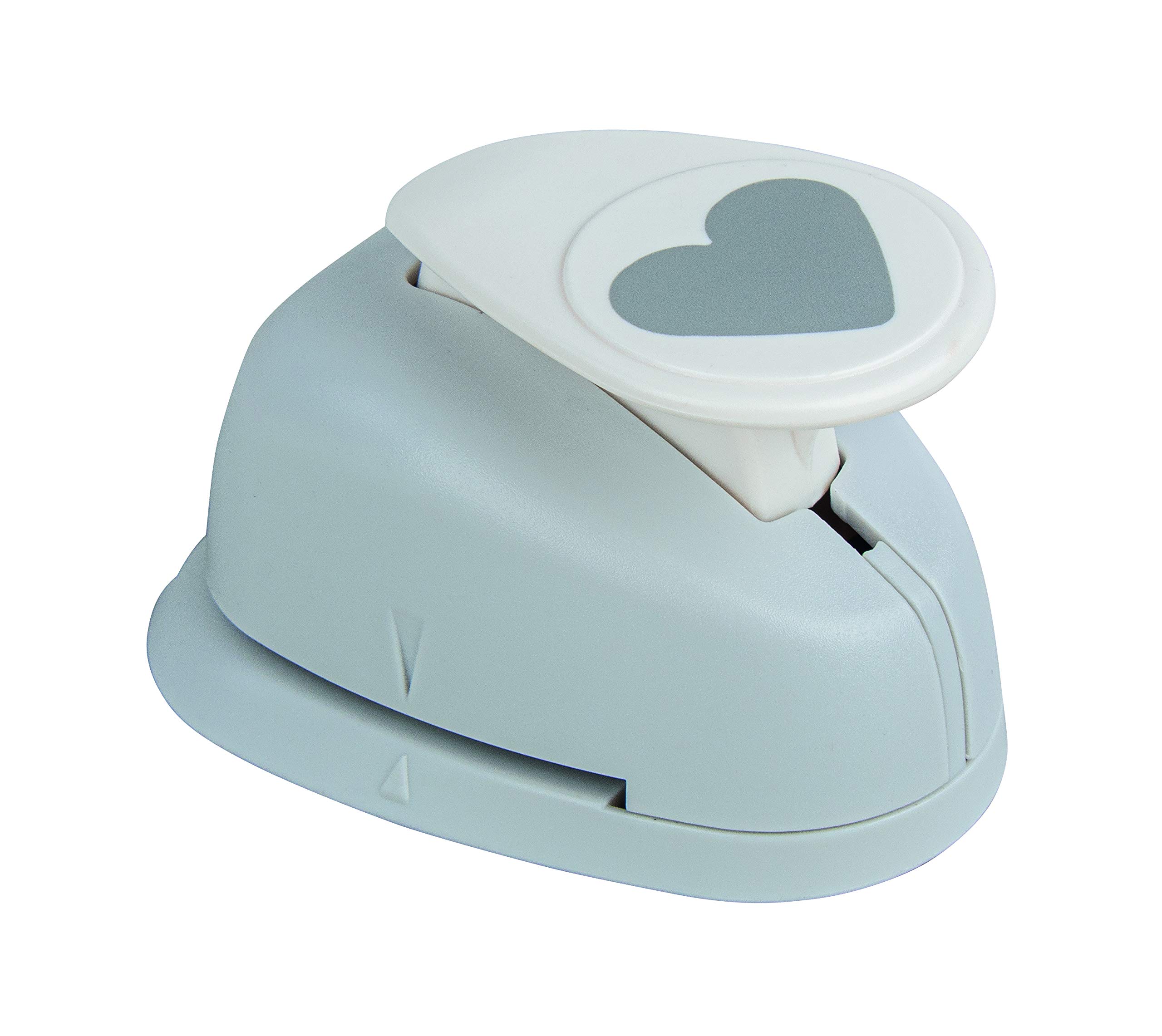 Rayher Paper Craft Punch with Heart Design, Lever Punch for Card Making and Scrapbooking, 2.54cm, 1", 89832000