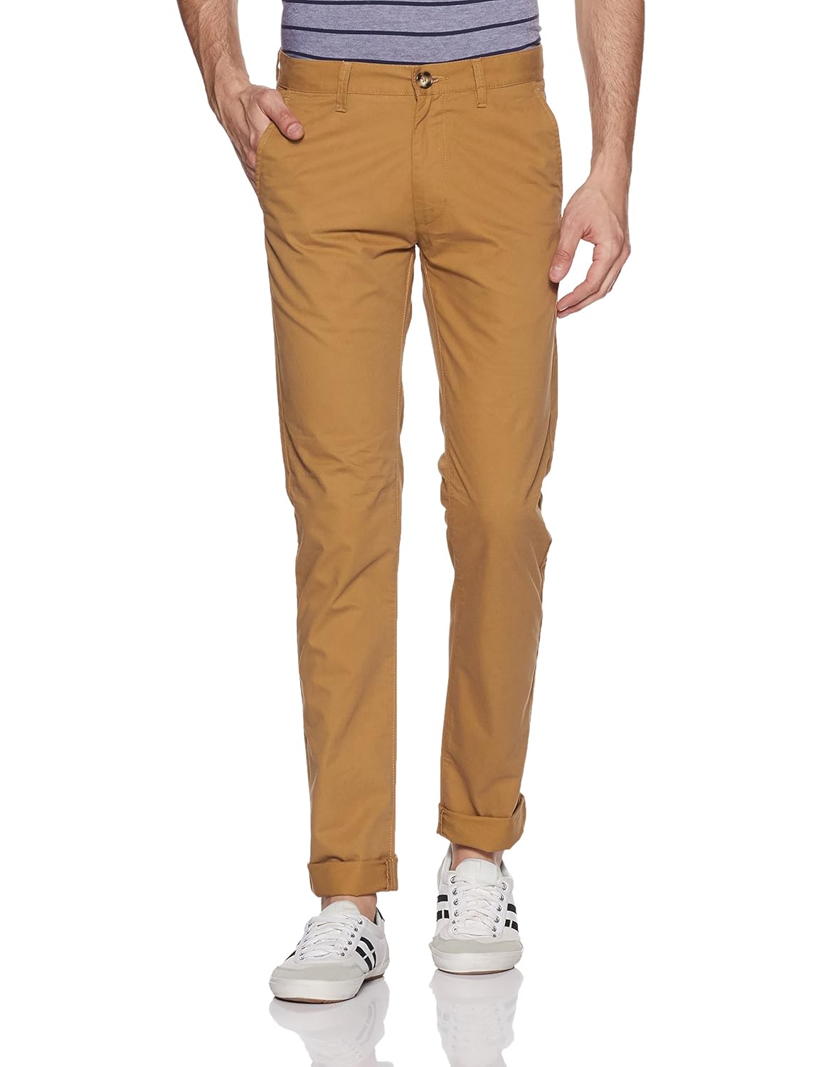 peter england men's chino casual trousers