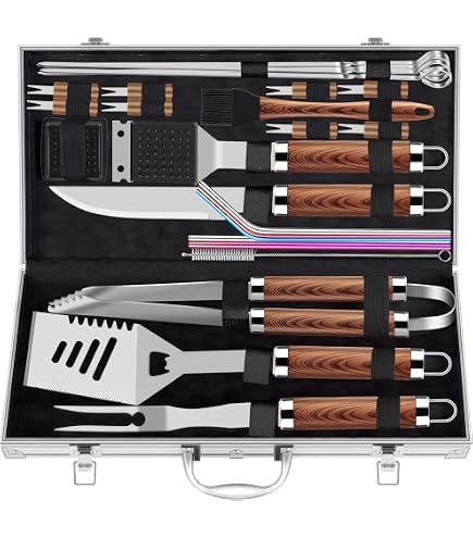 Personalized BBQ Gift Set, Grill Tool Set Personalized, Groomsman Gift Set, Father Husband BBQ...