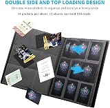 WAIZHIUA 9 Pocket Card Binder 216 Pockets PU Leather Album 18 sheets view 3