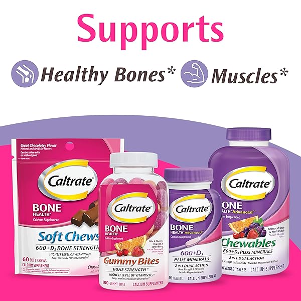 CALTRATE 600 PLUS D3 CALCIUM AND VITAMIN D SUPPLEMENT TABLETS, BONE HEALTH SUPPLEMENTS FOR ADULTS – 120 COUNT