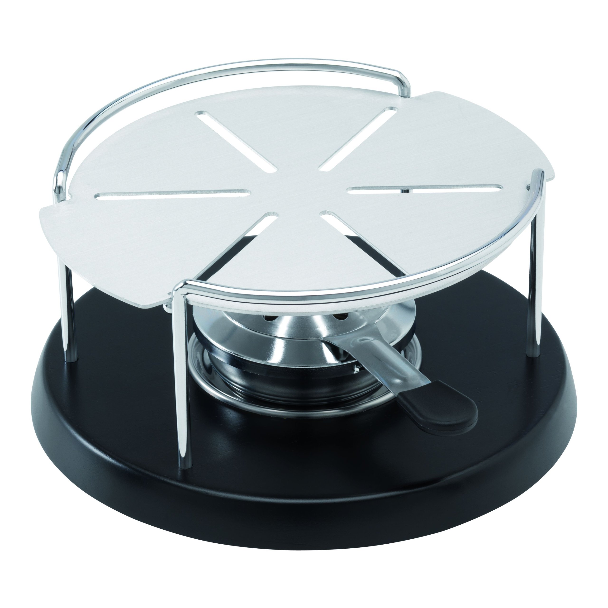 Kuhn Rikon Rechaud with Heat Distributor, Aluminium, Black/Silver, 23.5 x 23.5 x 11.5 cm