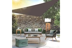 GENSCOVER 12' x 12' x 12' Sun Shade Sail, Triangle Waterproof Canopy Awning UV Block Sunshade for Outdoor Patio Garden Terrace Backyard Pergola Sunscreen (Anthracite) (Customization Acceptable)