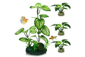EDGCTYU Aquarium Silk Plants for Betta Fish Tank, Aquarium Plant Aquatic Water Grass Foreground Decor，Fish Tank Decorations(4PCS Green Grasses)