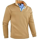 ZITY Mens Quarter Zip Pullover Fleece Lined Long Sleeve Casual Sweatshirts with Side Pockets