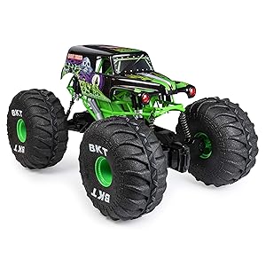 Monster Jam, Official Mega Grave Digger All-Terrain Remote Control Monster Truck With Lights, 1: 6 Scale
