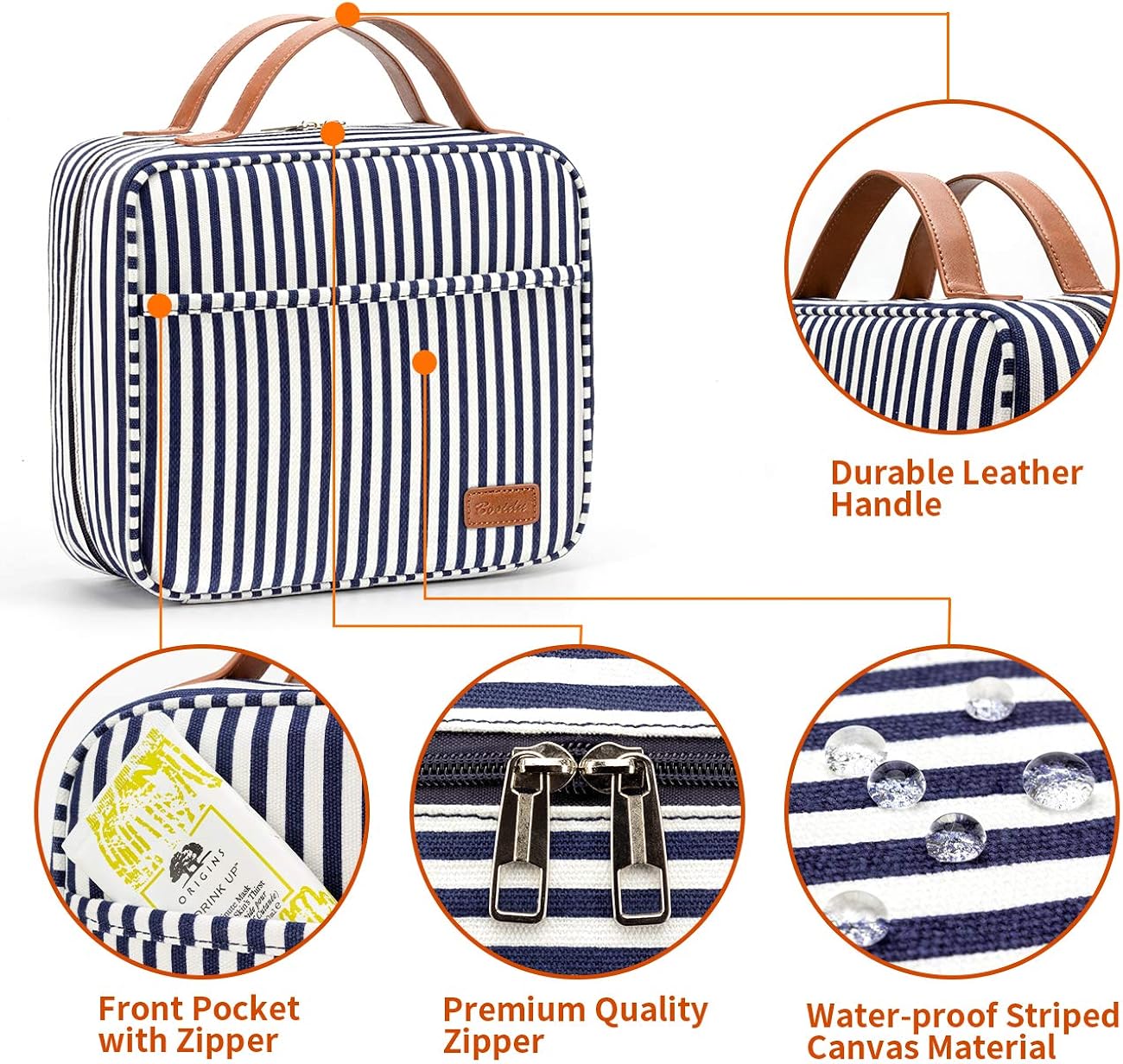Hanging Travel Toiletry Bag,Large Capacity Cosmetic Travel Toiletry Organizer for Women with 4 Compartments & 1 Sturdy Hook,Perfect for Travel/ Daily Use/ Valentines' Day: Clothing