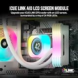 Corsair iCUE LINK AIO LCD Screen Module 2.1” IPS 24 RGB LEDs White view 2