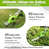 WORKPRO 2 in 1 Cordless Hedge Trimmer & Grass Shear 7.2V 2000mAh Battery view 4