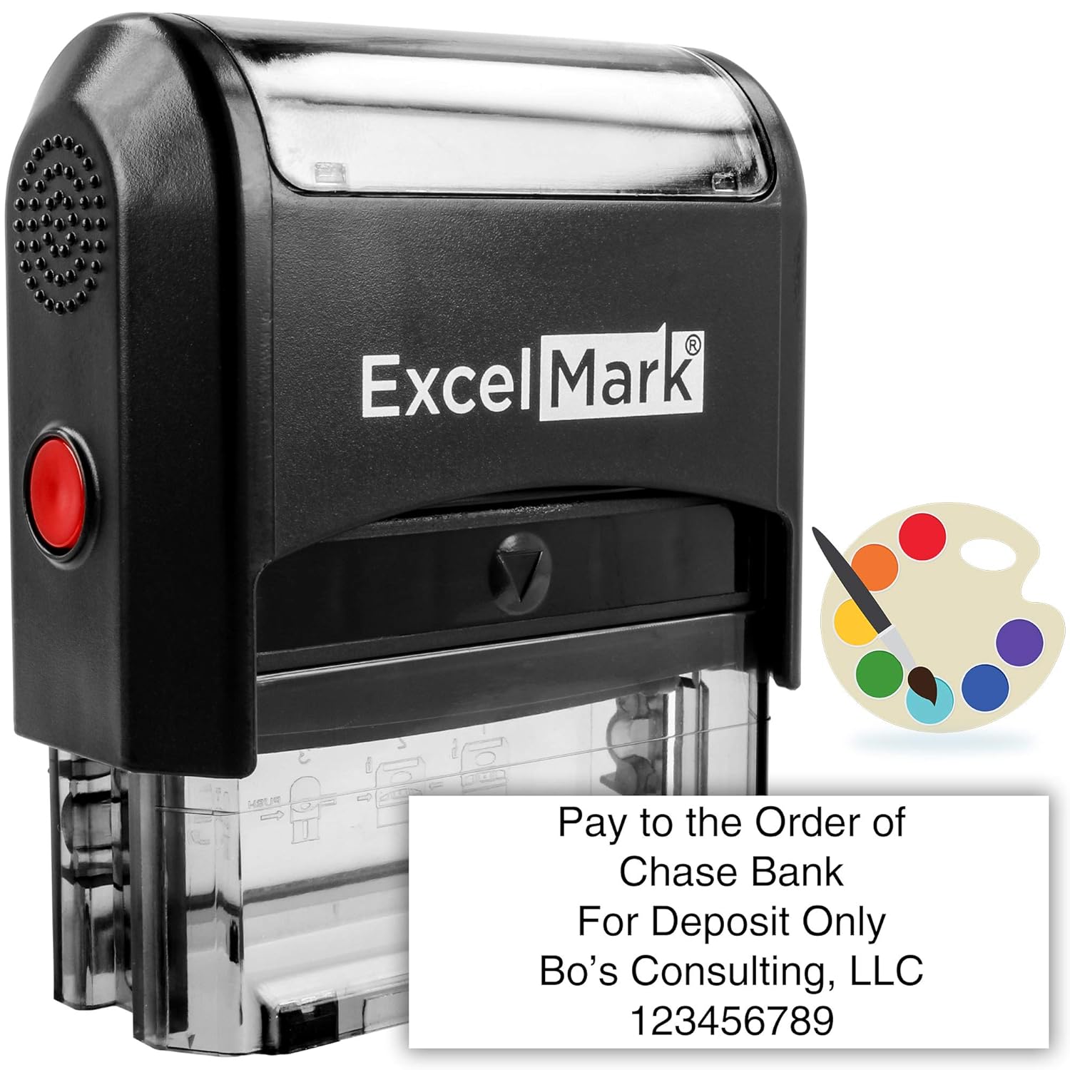 ExcelMark Large Return Address Stamp Up to 5 Lines