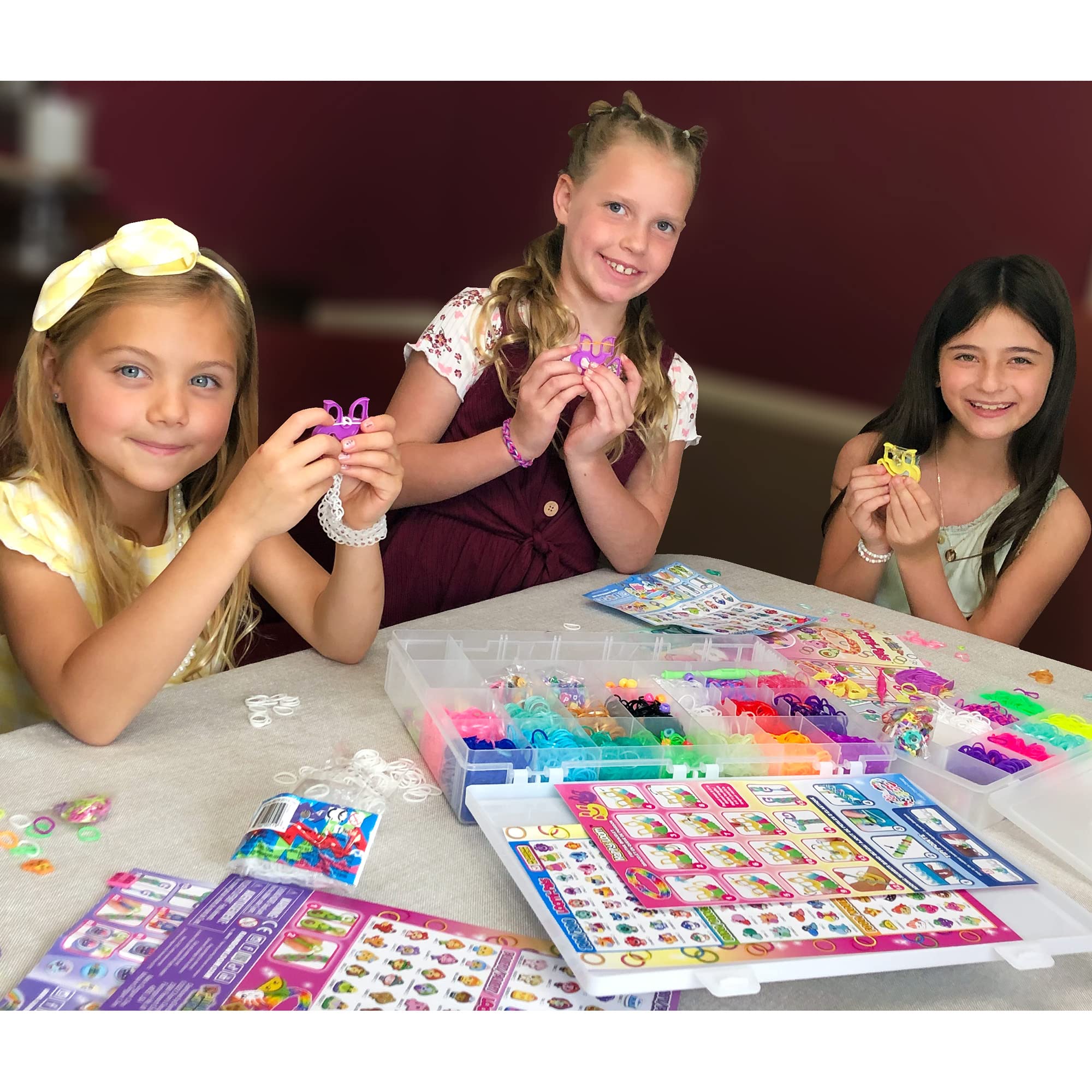 Rainbow Loom® Loomi-Pals™ MEGA Combo Set, Features 60 Cute Assorted LP Charms, The New RL 2.0, Happy Looms, Hooks, Alpha & Pony Beads, 5600 Colorful Bands All in a Carrying Case for Boys and Girls 7+