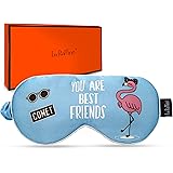 Sleep Mask with Removeable Gel Beads Pad - Eye Mask Fashion Patterns Super Smooth Sleeping Mask Blindfold Block Out Light & R