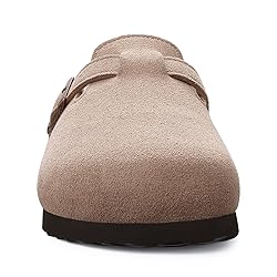 ODOLY Genuine Suede Clogs for Women Men Soft Cork