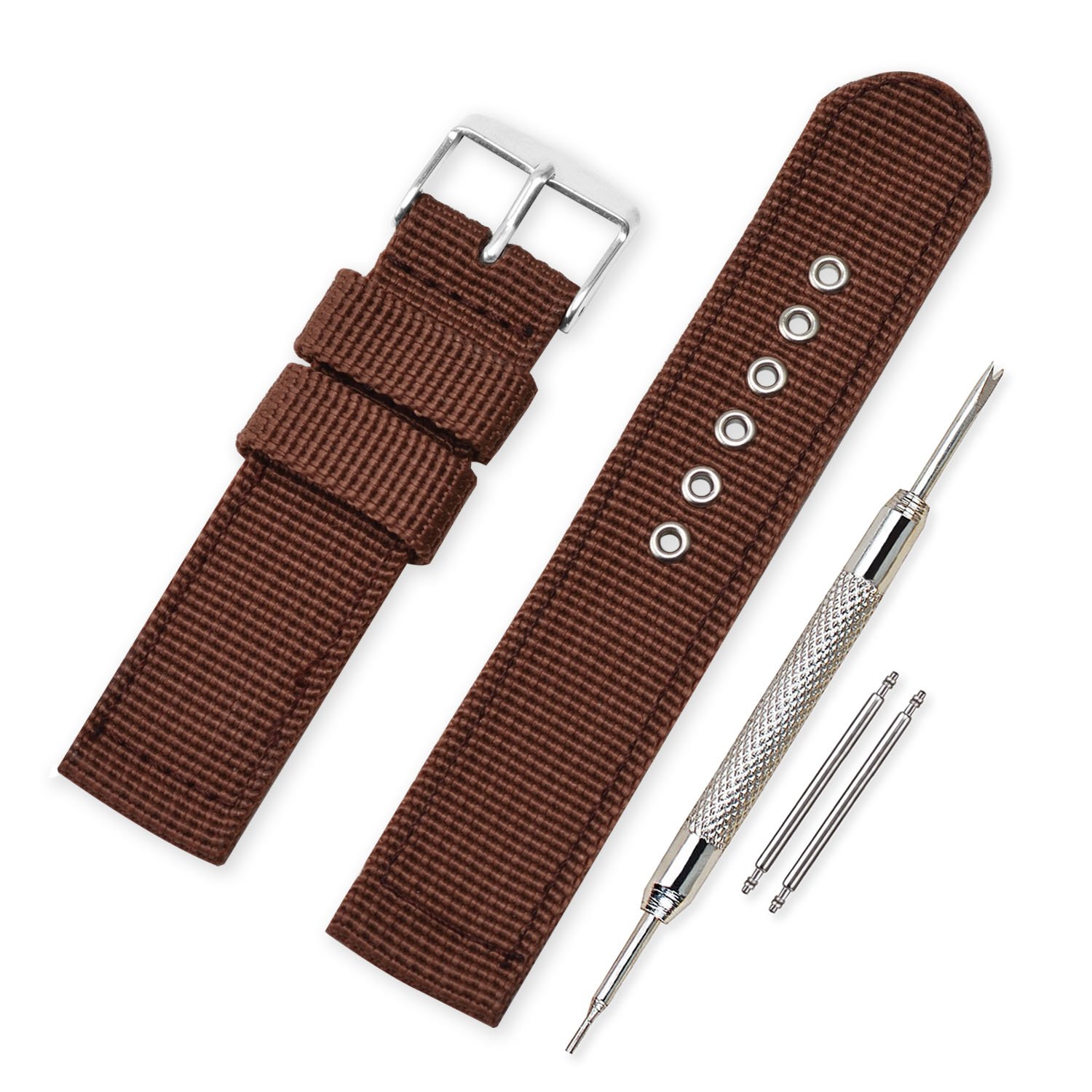 Vinband Watch Strap High Quality Canvas Watch Band Military Army 16mm