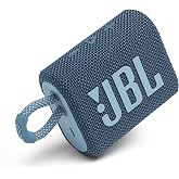 JBL GO 3 Waterproof Wireless Portable Bluetooth Speaker - Blue (Renewed)