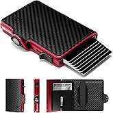 Conceal Plus Card Blocr Pop Up Wallet for Men - Slim Metal RFID Blocking Card Holder (4-6 Cards Ejector) - Minimalist Smart Front Pocket Wallet with Internal Cash + ID Storage