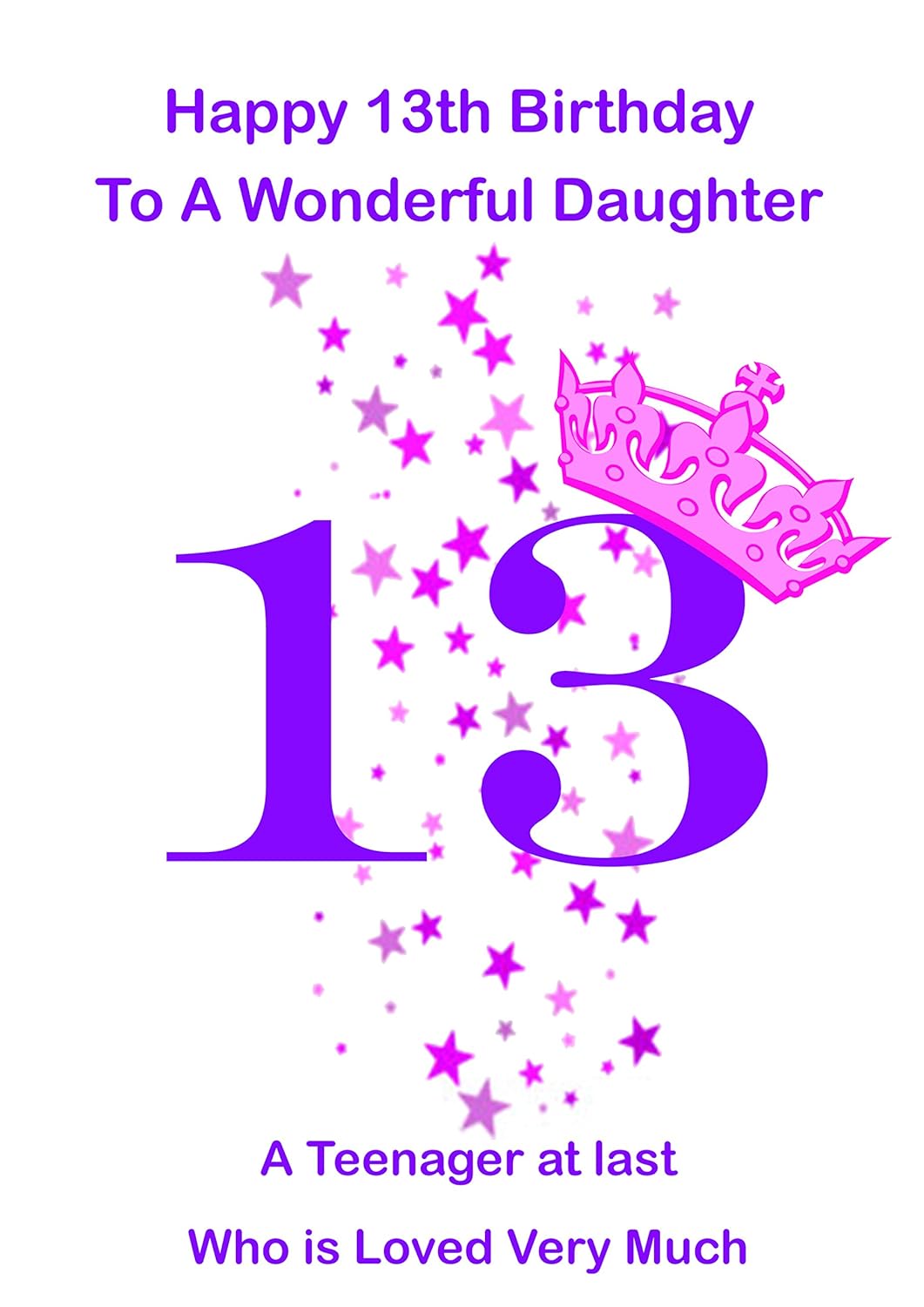 Happy 13th Birthday to My Beautiful Daughter: Blank Lined Journal 13th ...