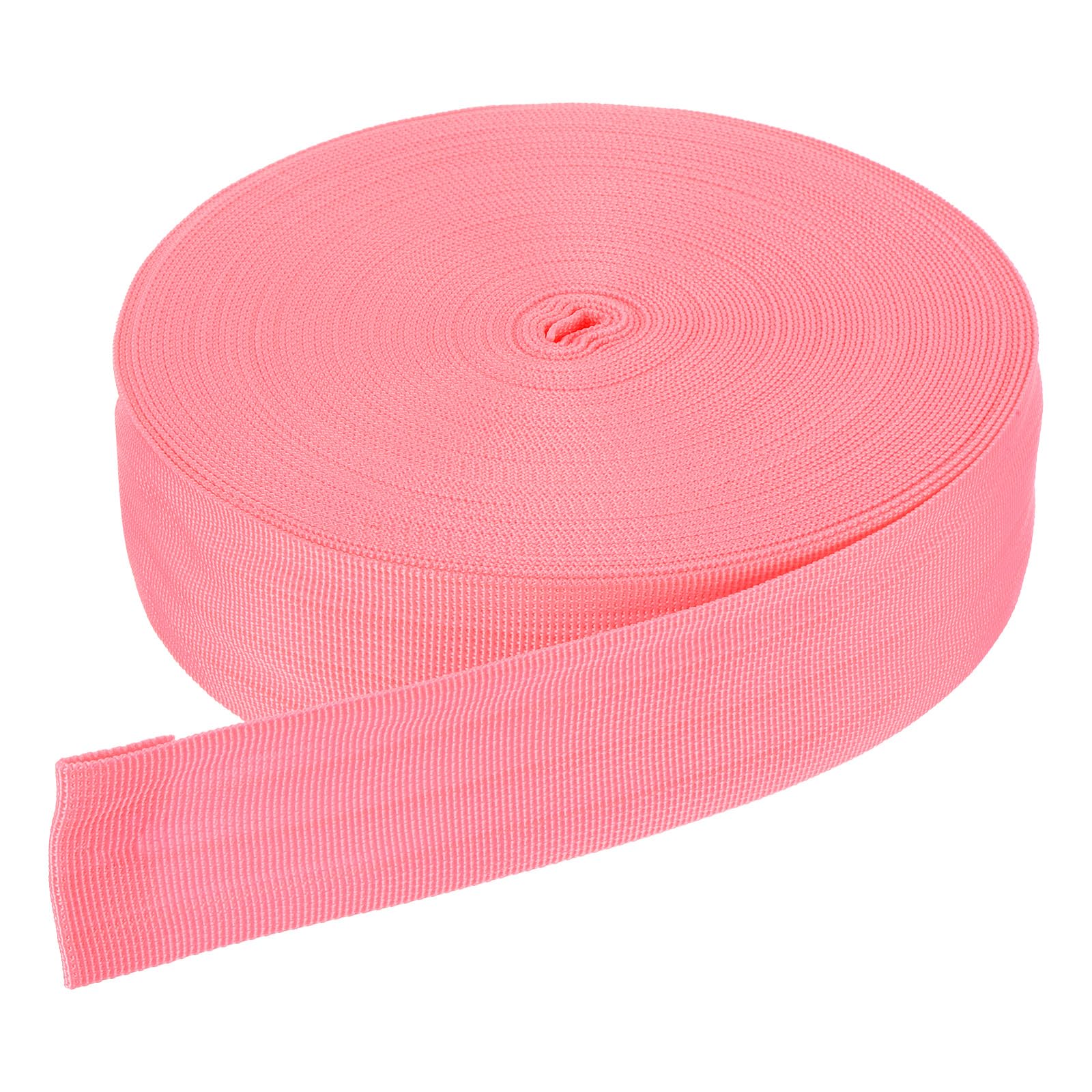 DMiotech 25 Yard x 2 Inch Width Nylon Webbing Strap Poly Flat Webbing Strapping for DIY Craft Backpack Strapping, Sewing, Outdoor Gear Repair, Light Pink