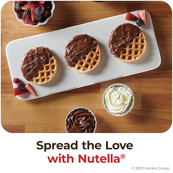 NUTELLA HAZELNUT SPREAD SINGLE SERVE MINI CUPS, 120 PACKS, BAKING SUPPLIES, GREAT FOR RESTAURANTS AND BAKERIES, 62.4 OZ TOTAL