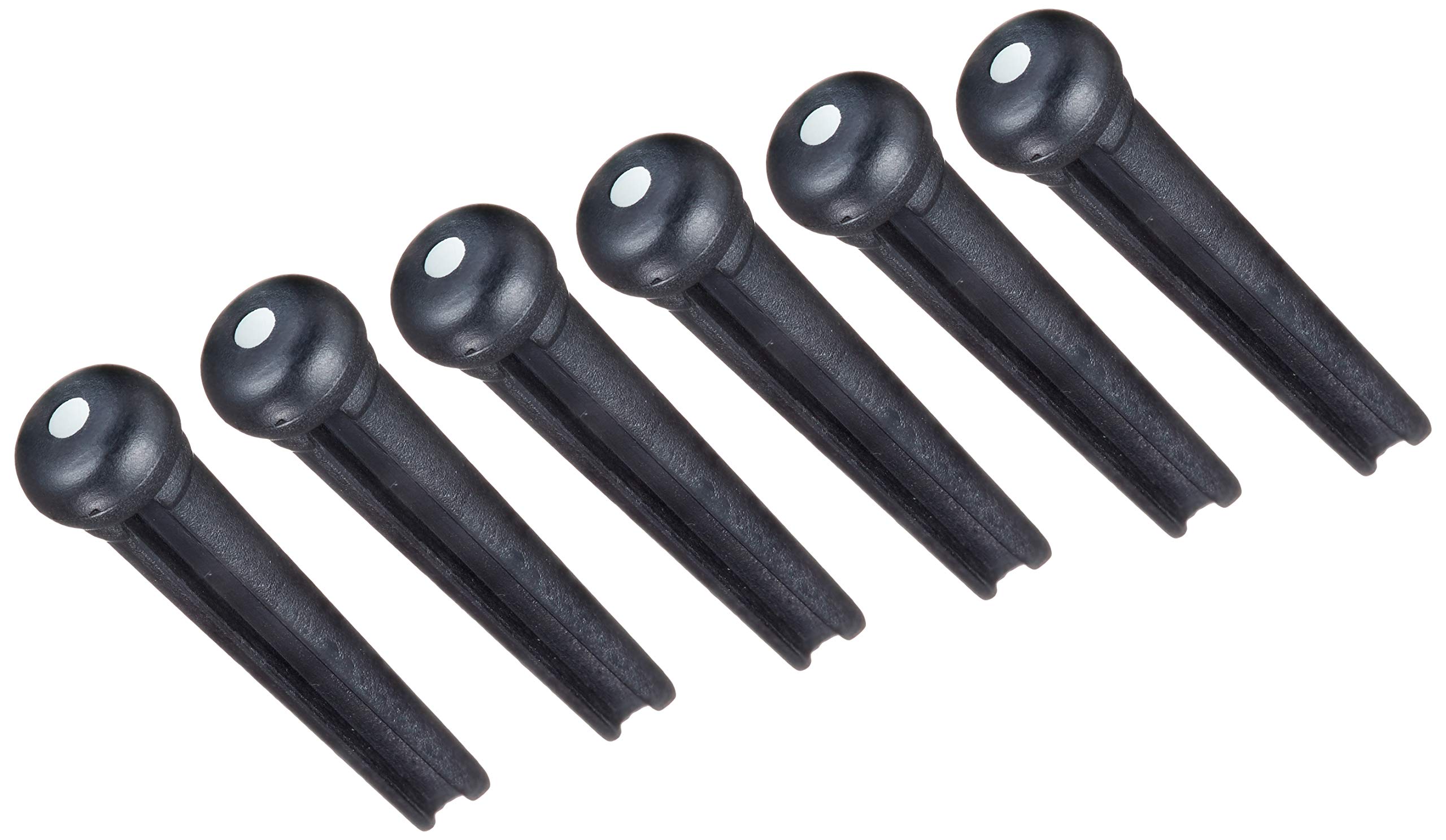 GRAPHTECH TUSQ BRIDGE PINS - MARTIN 2MM - BLACK/MOP DOT -6 PCES