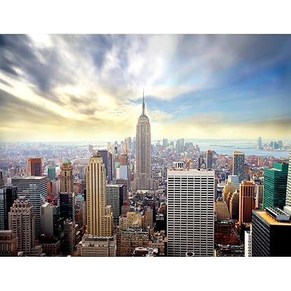 Fototapeten New York 352 x 250 cm Vlies Wand Tapete Wohnzimmer Schlafzimmer Büro Flur Dekoration Wandbilder XXL Moderne Wandd