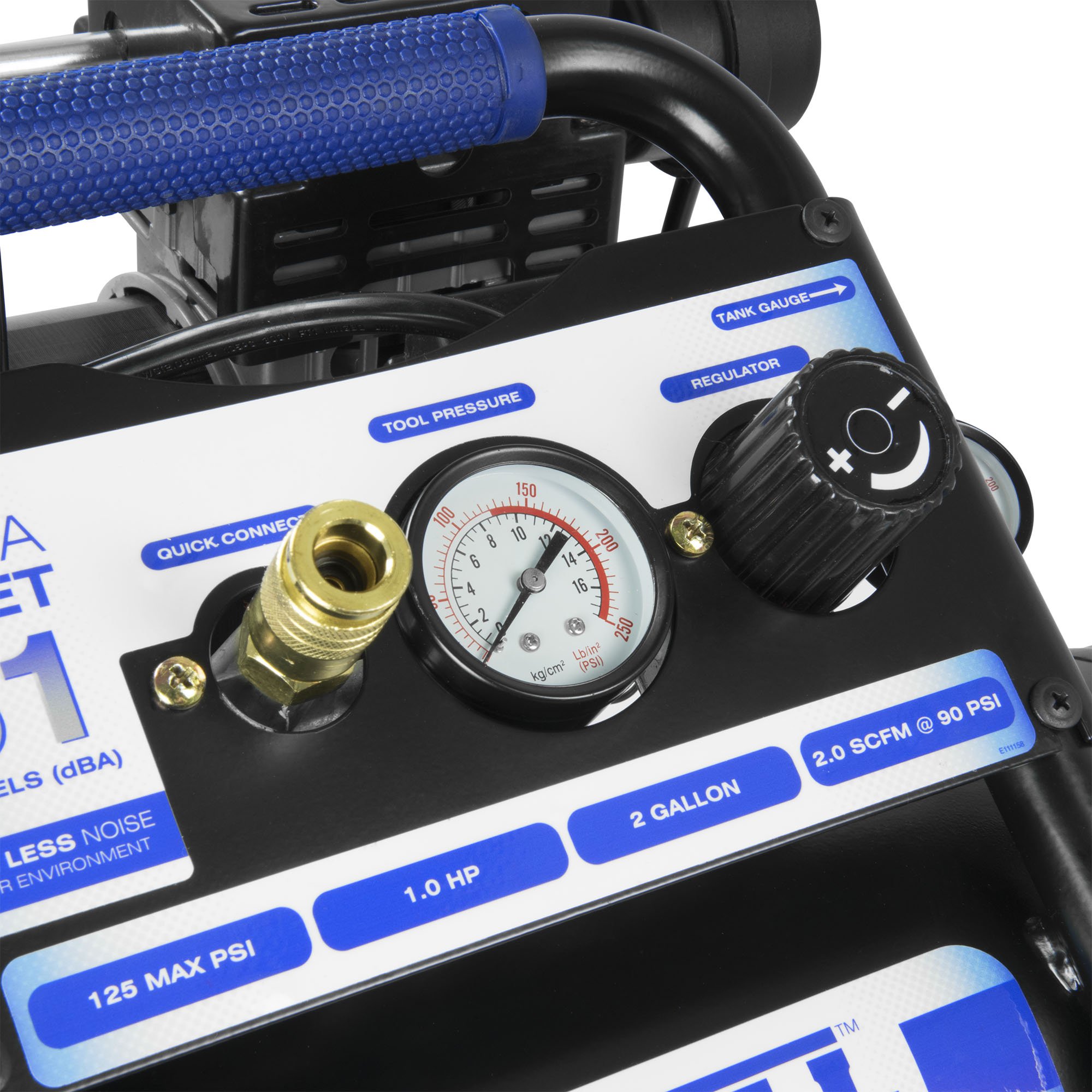 excell Sac22Hpe Excell SAC22HPE 2 Gallon Ultra Quiet Air Compressor