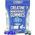 SteelFit Creapure Creatine Monohydrate Gummies for Men & Women, Blue Raspberry - Gym Workout Nutritional Supplements for Muscle Gain, Brain Health & Strength Building Dietary Supplement, 120 Gummies