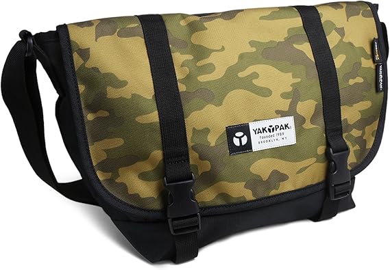 Amazon ヤックパック Yakpak ショルダーバッグ 斜めがけ メッセンジャーバッグ レディース メンズ 男女兼用 迷彩 カモフラージュ コーデュラ 強い アウトドア 通勤 通学 お洒落 鞄 かばん おしゃれ サイクリング ストリート アメカジ カモフラージュ Yakpak