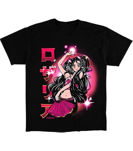 ROSALÍA Lux Cross T-Shirt, Black, Small | Amazon.com