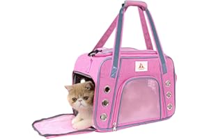 Lifeand Pet Carrier for Large and Medium Cats under 18lb, Airline Approved Soft-Sided Cat Carrier for Medium Cats and Puppy, Collapsible Dog Carriers Cat Carriers Pet Privacy Protection Travel Carrier