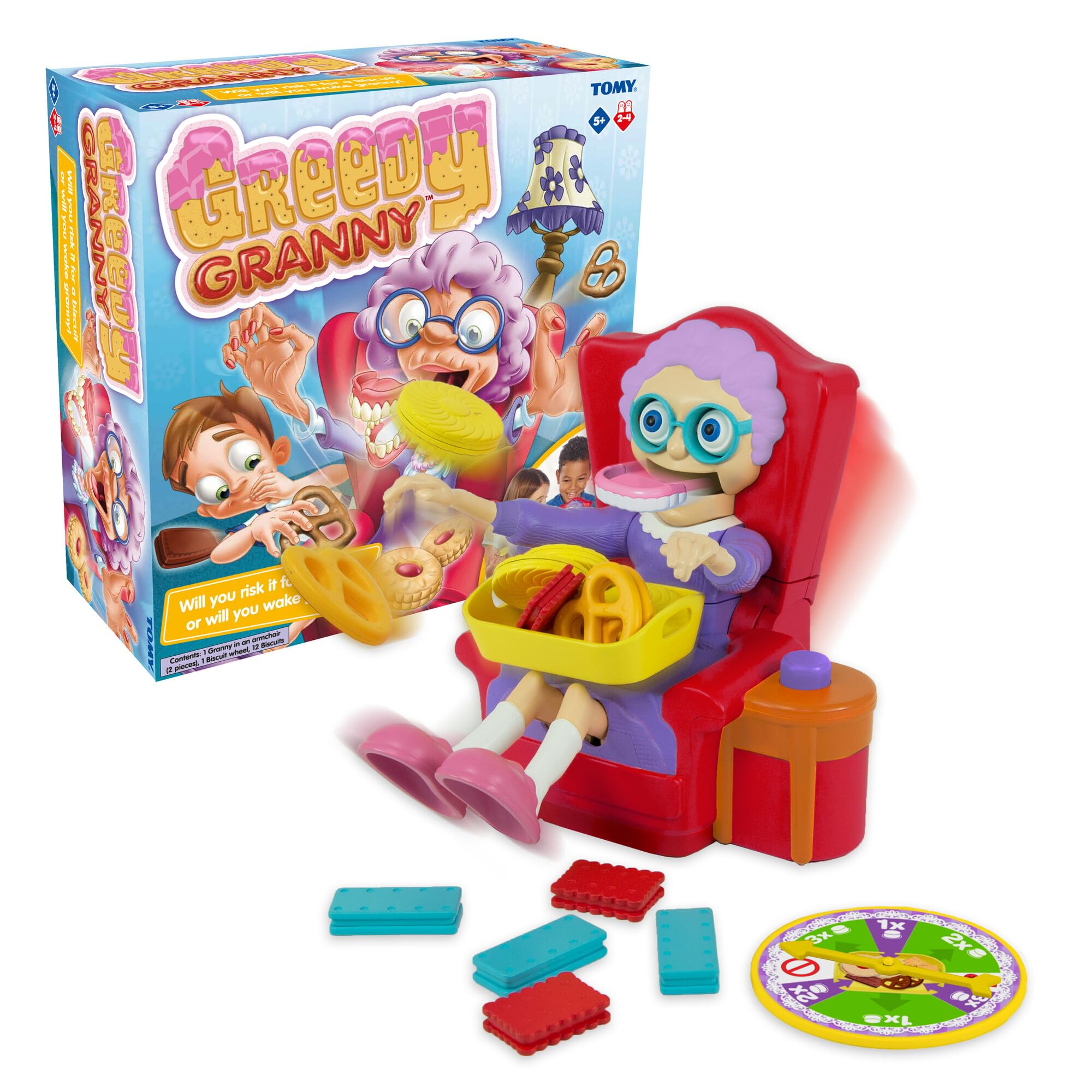 Tomy, Biscuit Karacho, Game of Skill for the whole family, multi-coloured, high-quality children's game, suitable for ages 5 and over