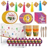 Official Booba Birthday Party-In-A-Box: Complete Set of Quality Party Decorations and Supplies for 10 Guests - Includes Plates, Cups, Napkins, Utensils, and More