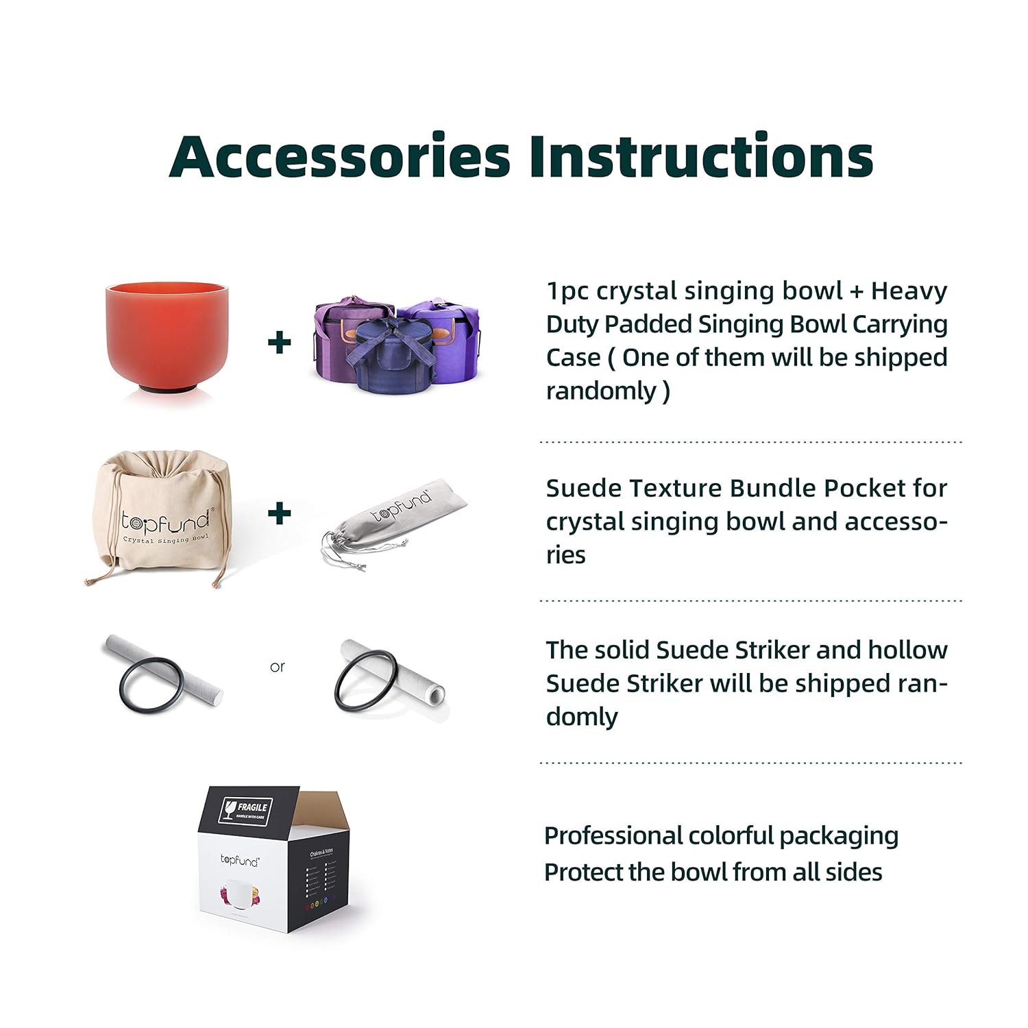 Topfund Orange Color D Note Crystal Singing Bowl Sacral Chakra 10 Inch With Heavy Duty Singing Bowl Carrying Case And Suede Striker And O Ring Drums Percussion Hand Percussion