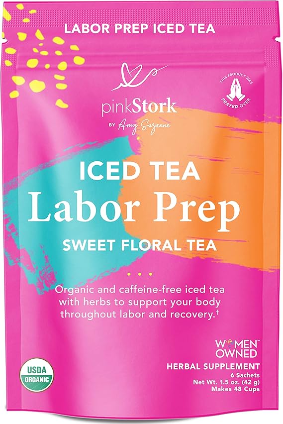 Pink Stork Iced Labor Prep Tea Sweet Floral Red Raspberry Leaf Tea Labor And Delivery Postpartum Essentials Women Owned 6 Sachets Grocery Gourmet Food Amazon Com