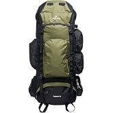 Teton 75L Explorer Internal Frame Backpack for Hiking, Camping, Backpacking, Rain Cover Included, Olive