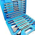 JFOGO Rotary Hammer Drill Bits Set & Chisels- 17 Pieces SDS Plus Concrete Masonry Hole Tool for Concrete，Brick,Block,Stone,Masonry