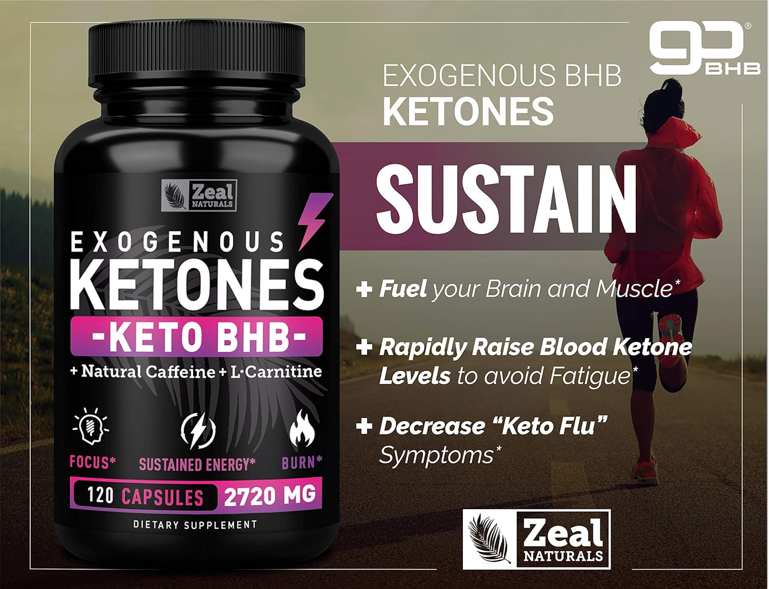 Keto BHB Exogenous Ketones Pills (2720mg 120 Capsules