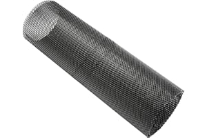 NIKUJUGA Universal 40"x13" Inch Car Grill Mesh Roll Aluminum Alloy Automotive DIY Grille Insert Bumper Rhombic Hole Black (3 x 6mm)