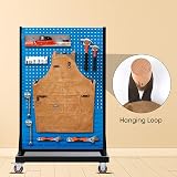 LEFOR·Z Waxed Canvas Work Apron 10 Pockets Cross-Back Adjustable Brown view 8