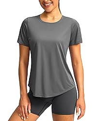 Women's Short Sleeve Workout Shirts Breathable UPF