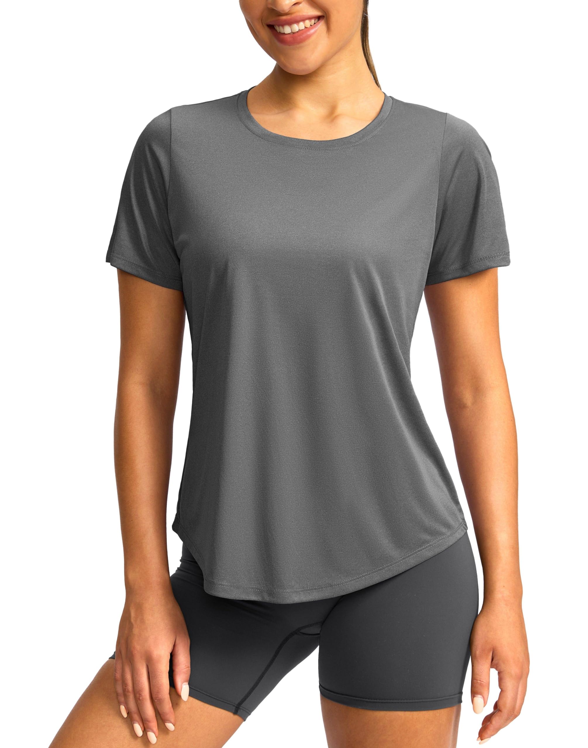 Women's Short Sleeve Workout Shirts Breathable UPF