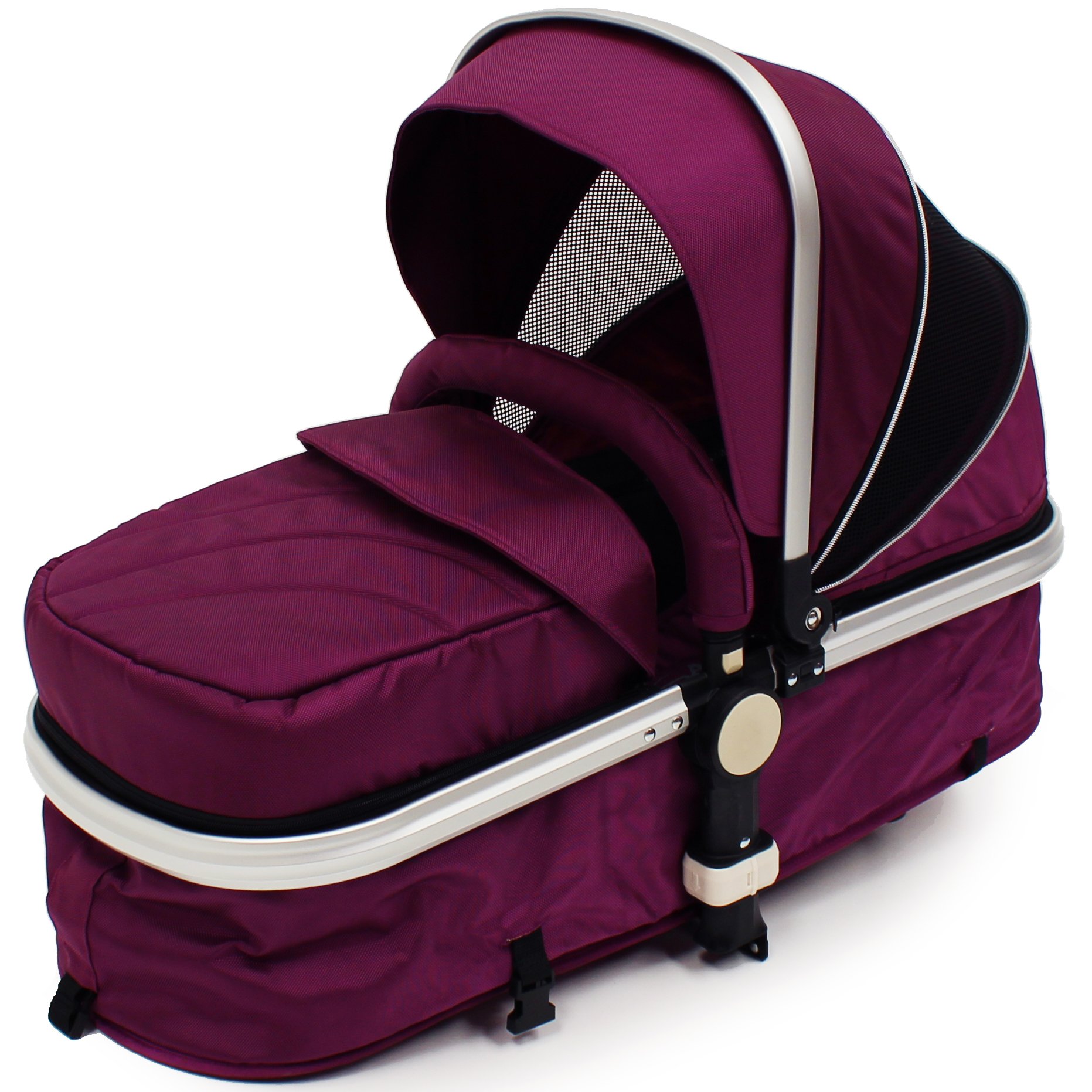 iSafe System Plum Trio Travel System Pram & Luxury Stroller 3 in 1